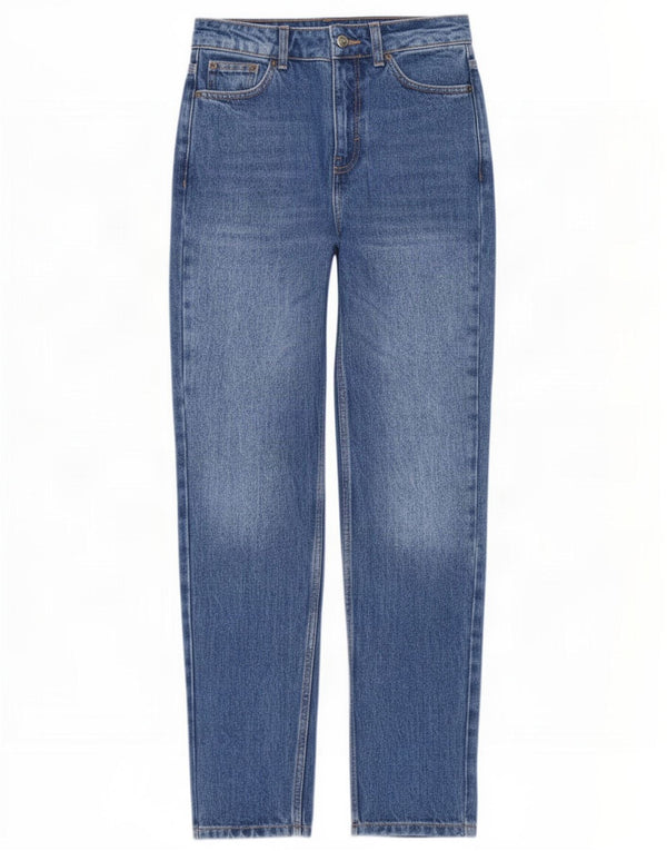 Topshop Womens Mom Tapered Jeans W24 L32 Blue Cotton