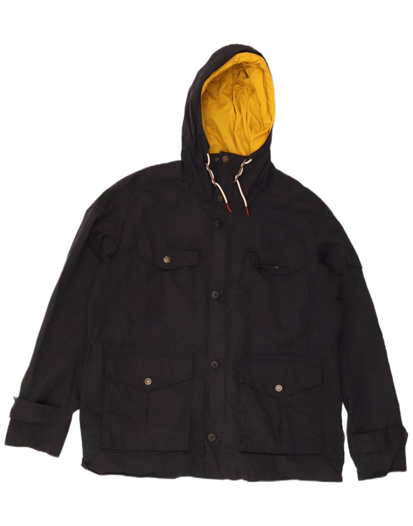 Fat Face Ανδρικό κουκούλα Utility Jacket UK 42 XL Μαύρο Πολυεστέρας