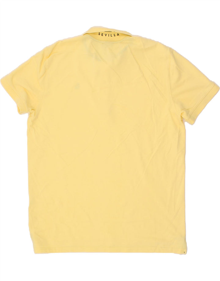 VINTAGE Mens Polo Shirt XL Yellow Vintage Vintage and Second-Hand Vintage from Messina Hembry 