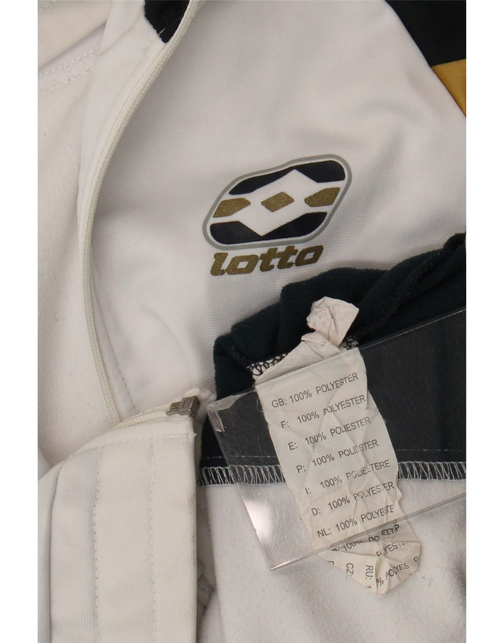 Ανδρική φόρμα γραφικών Lotto Top Jacket μεσαίου λευκού χρώματος πολυεστέρας