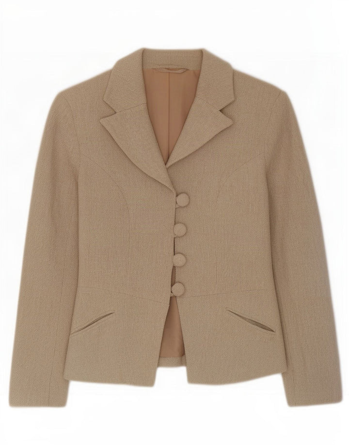 Vintage γυναικείο σακάκι blazer UK 10 Small Beige