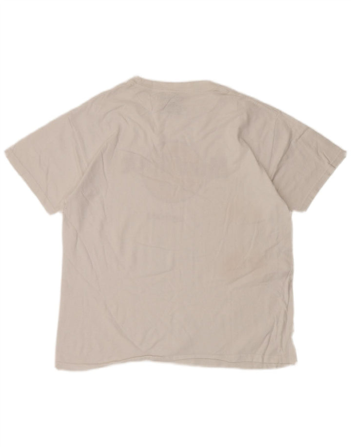 Hard Rock Γυναικείο T-Shirt Miami Graphic Top UK 14 Μεσαίο λευκό βαμβακερό