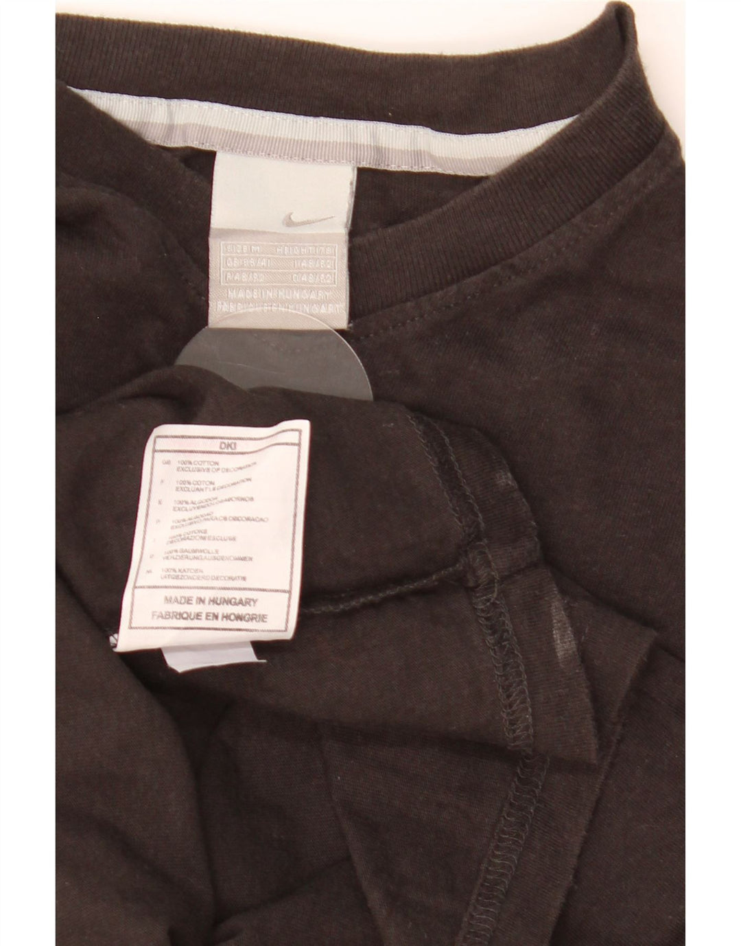 Ανδρικό T-Shirt Nike τοπ UK 39/41 μεσαίο μαύρο βαμβακερό