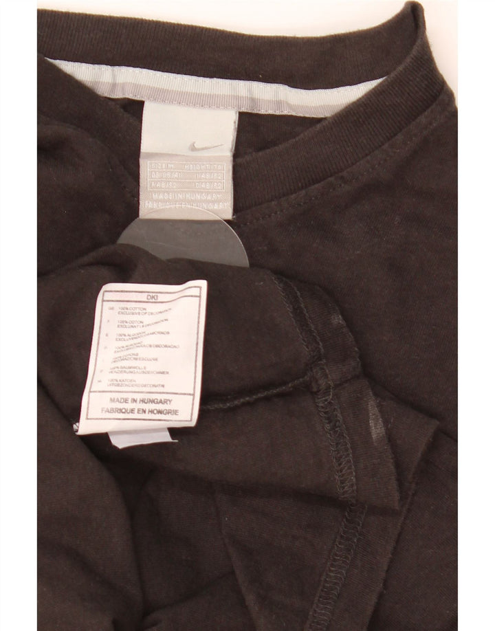 Ανδρικό T-Shirt Nike τοπ UK 39/41 μεσαίο μαύρο βαμβακερό