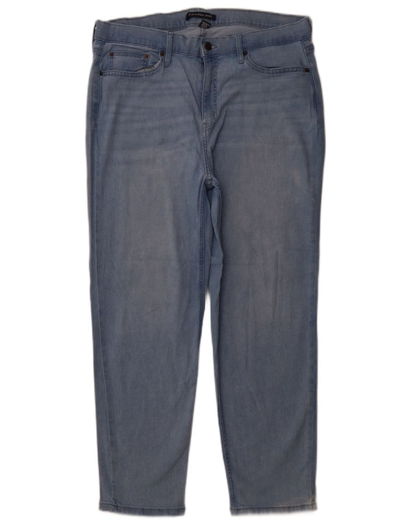 Calvin Klein Γυναικείο Crop Slim Τζιν US 16 Large W33 L26 Μπλε βαμβακερό