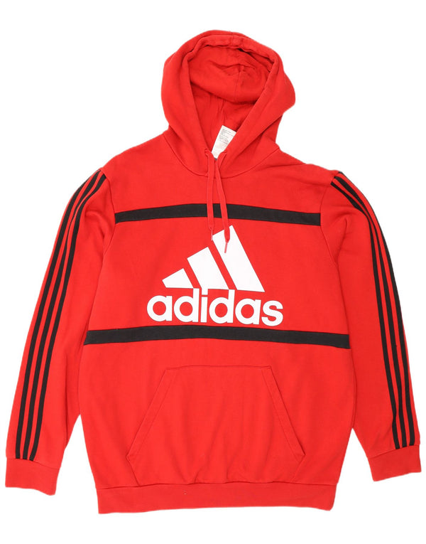 Ανδρικό γραφικό φούτερ Adidas XL, κόκκινο βαμβακερό