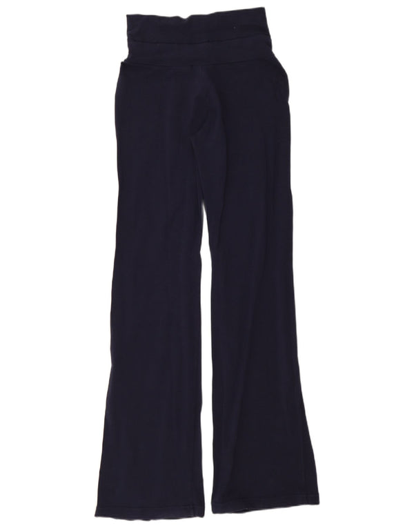 Fila Γυναικεία φόρμα Flare Παντελόνι UK 10 Small Navy Blue Cotton