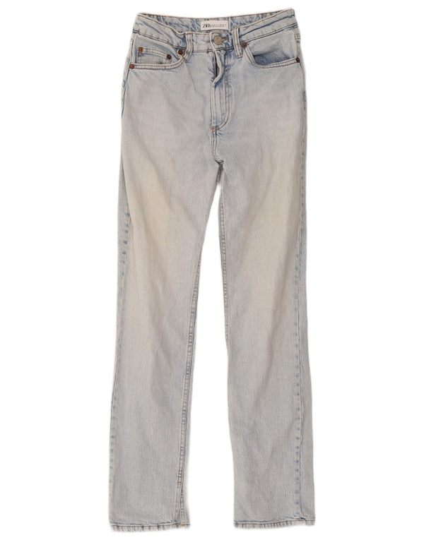Zara Γυναικείο Straight Jeans EU 36 XS W26 L30 Blue