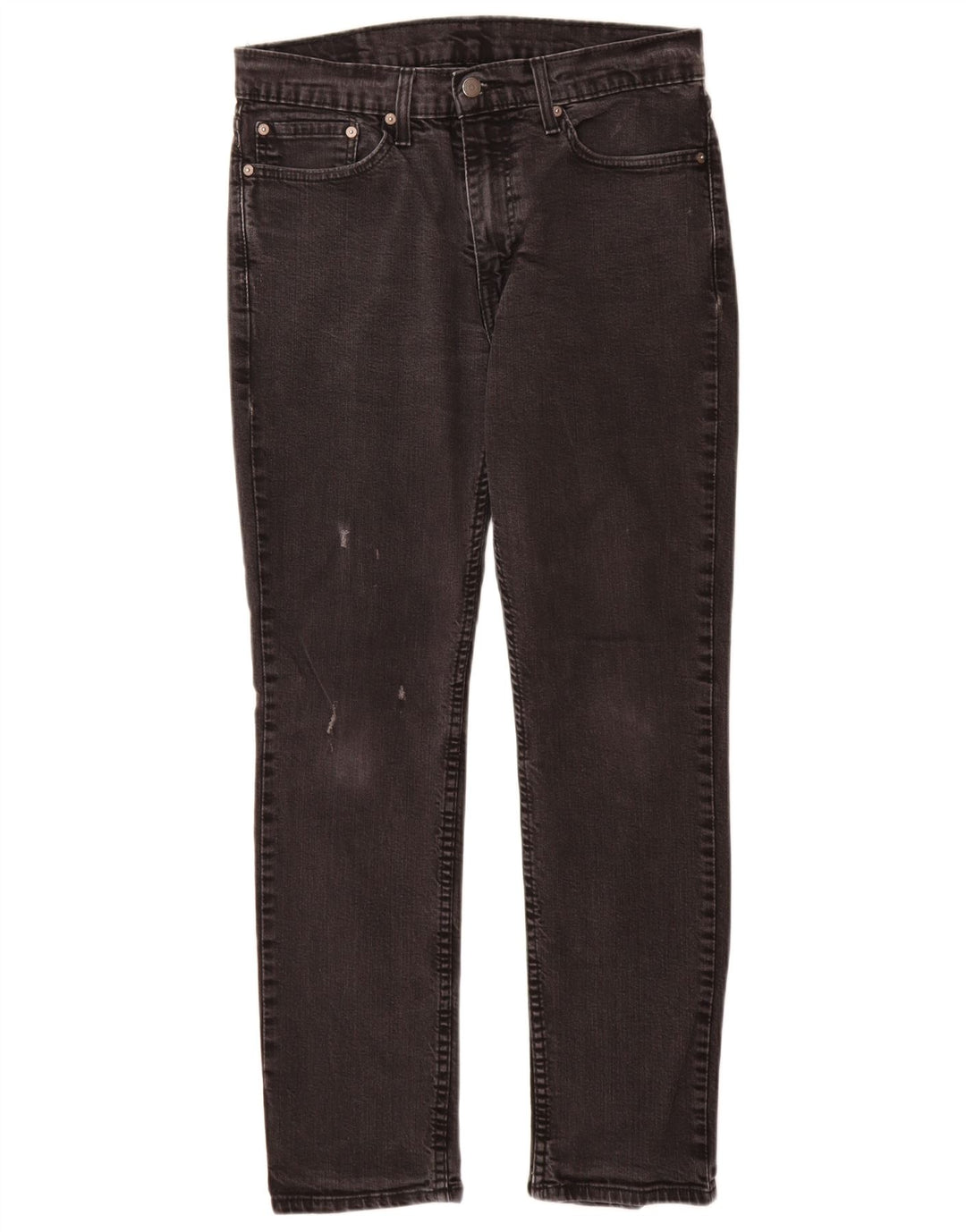 Levi's Mens 511 Distressed Slim Jeans W34 L32 Μαύρο βαμβακερό