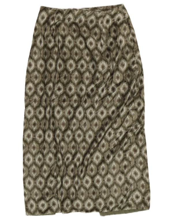 Zara Γυναικεία Midi Φούστα XS W24 Πράσινη Γεωμετρική
