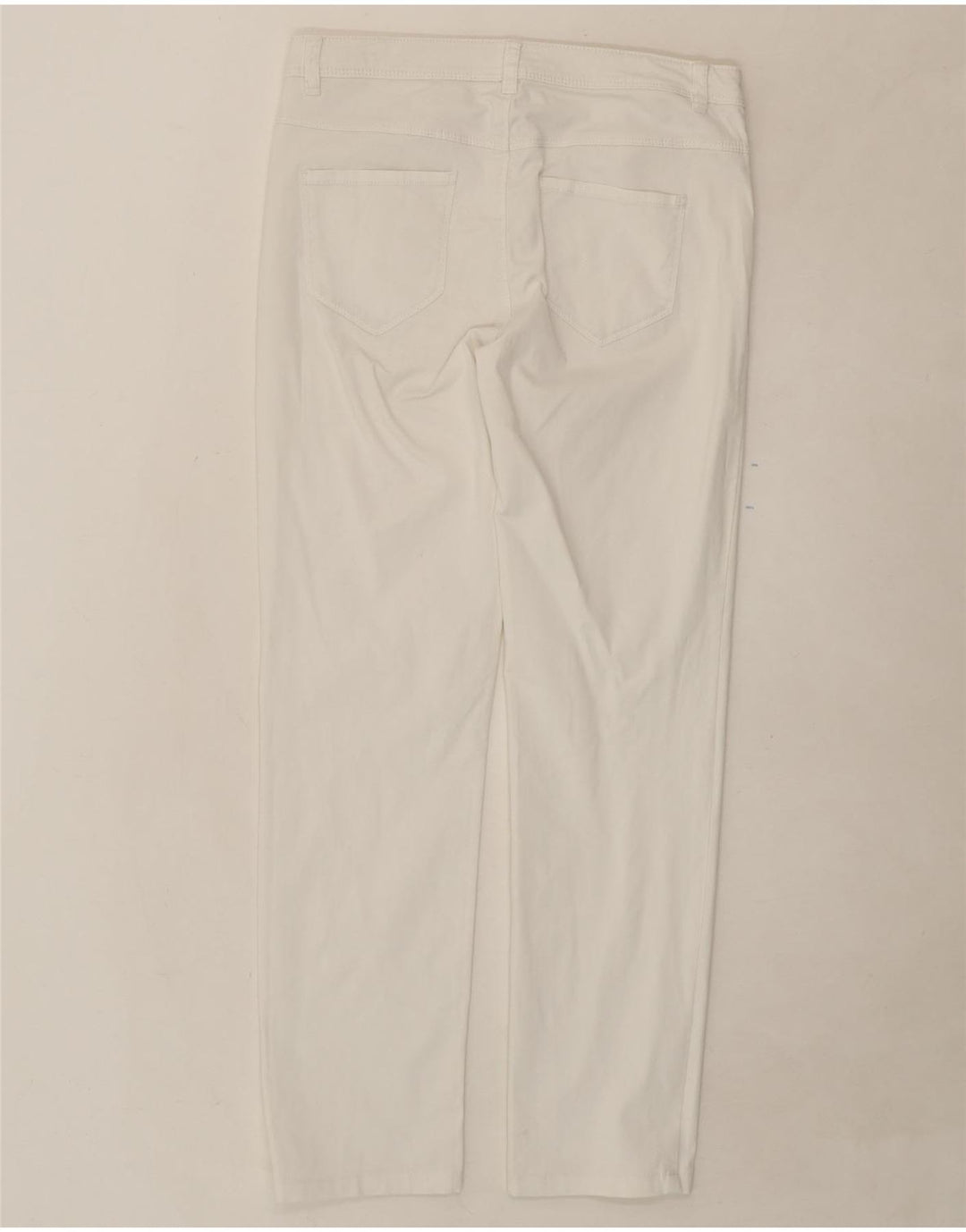BENETTON Womens Slim Casual Trousers W30 L29 White Vintage Benetton and Second-Hand Benetton from Messina Hembry 