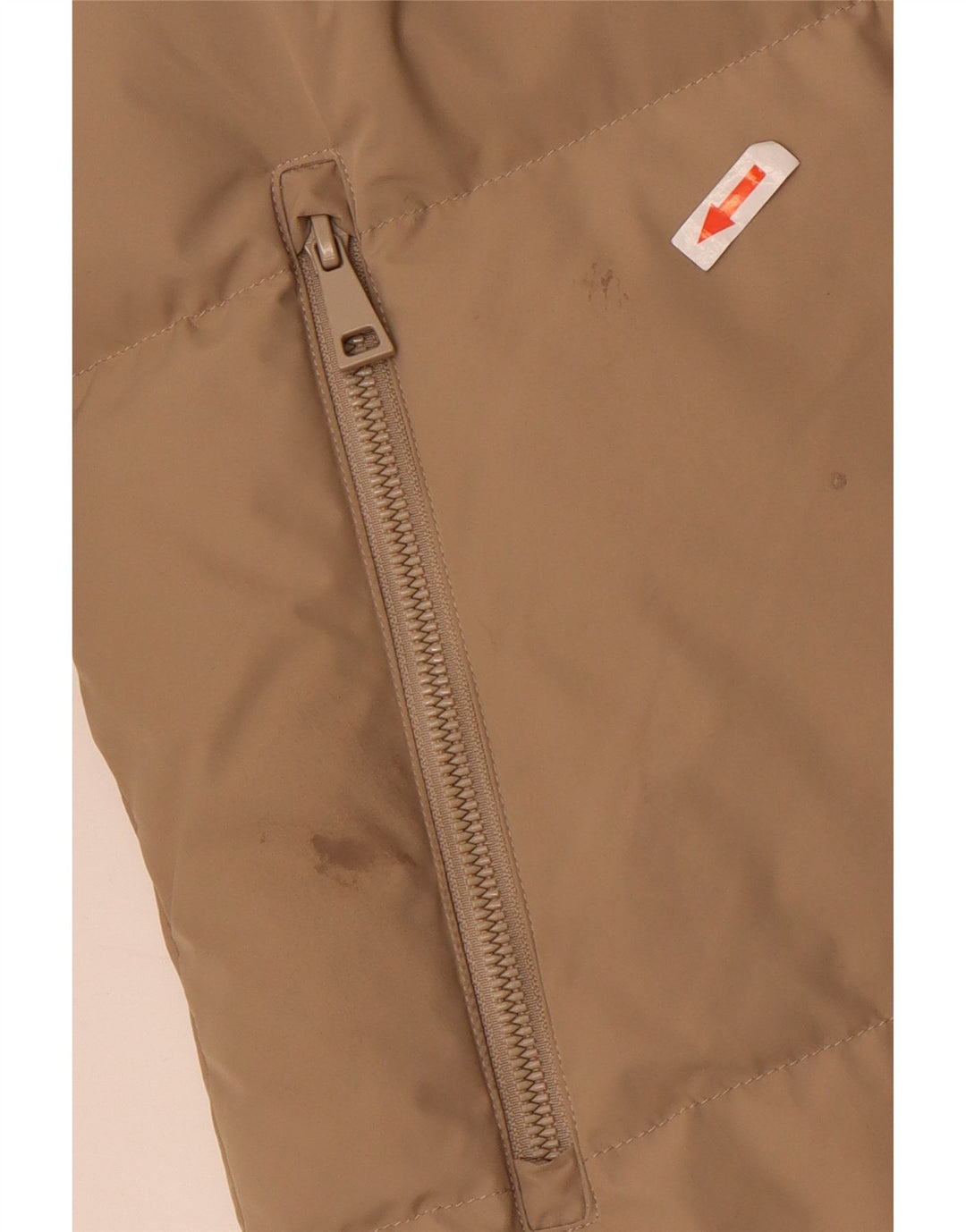 Massimo Dutti Γυναικείο μπουφάν με κουκούλα μεγάλου μεγέθους με επένδυση UK 6 XS μπεζ πολυεστέρας