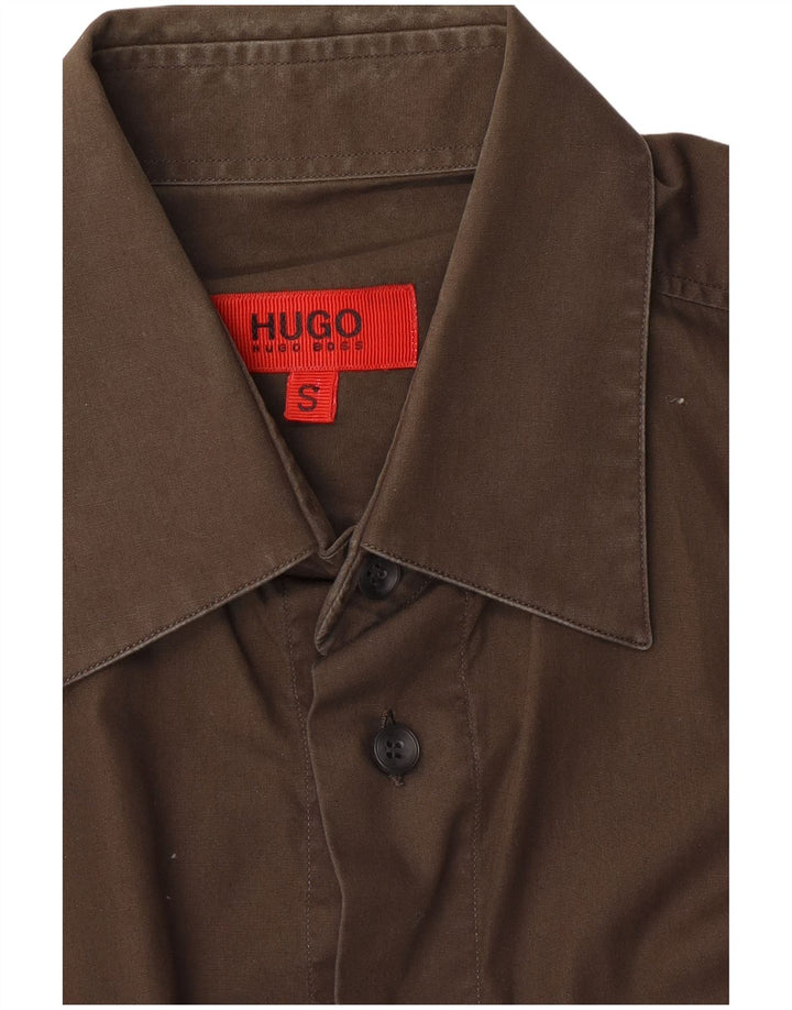 Ανδρικό πουκάμισο HUGO BOSS Μικρό καφέ