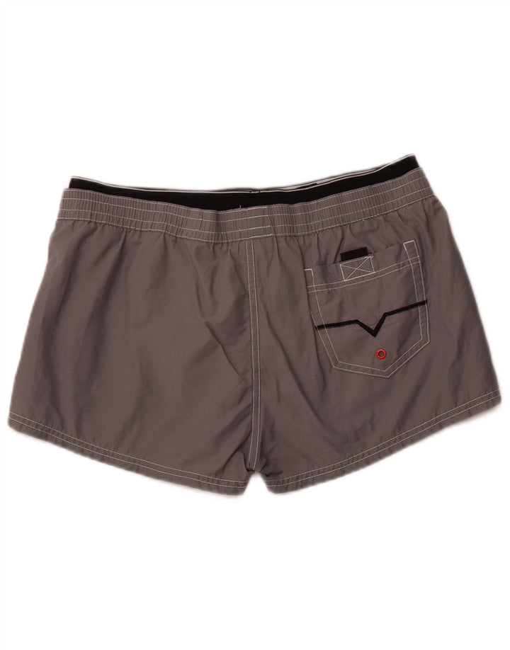 DIESEL Ανδρικό γραφικό σορτς κολύμβησης μεγάλο γκρι βαμβακερό