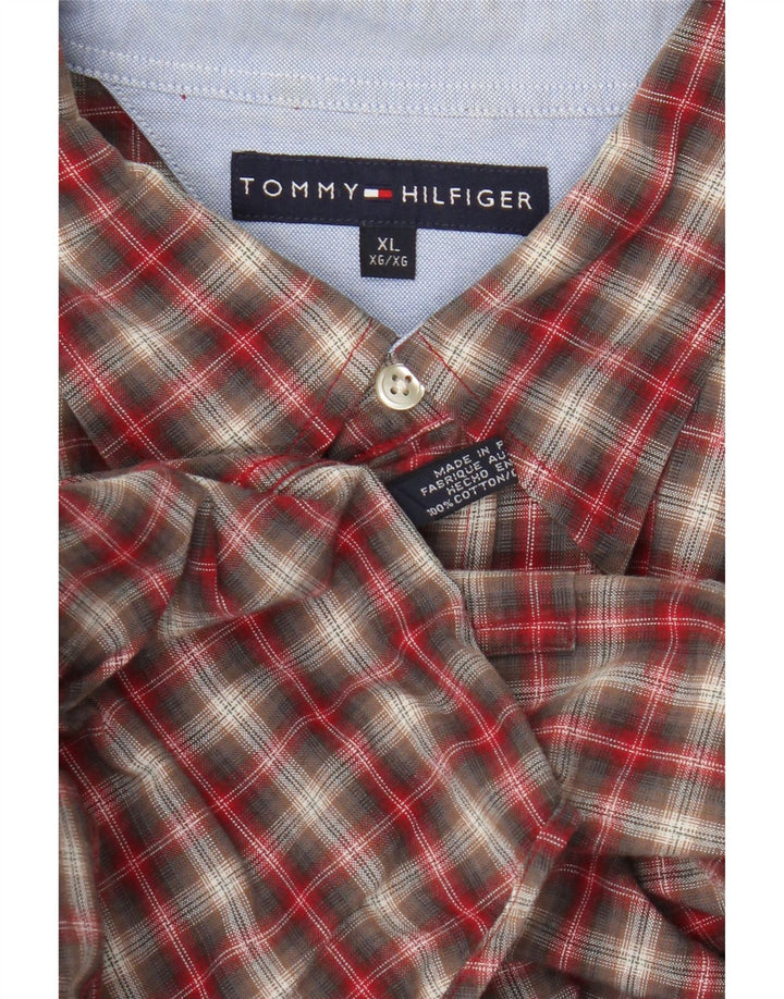 Ανδρικό πουκάμισο Tommy Hilfiger XL Red Check Cotton