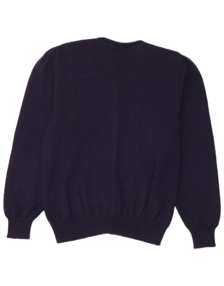 Vintage γυναικείο πουλόβερ UK 14 Medium Navy Blue