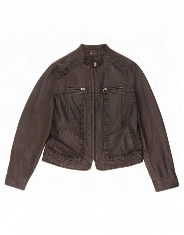 BVS Γυναικείο Δερμάτινο Μπουφάν Biker EU 48 2XL Μαύρο