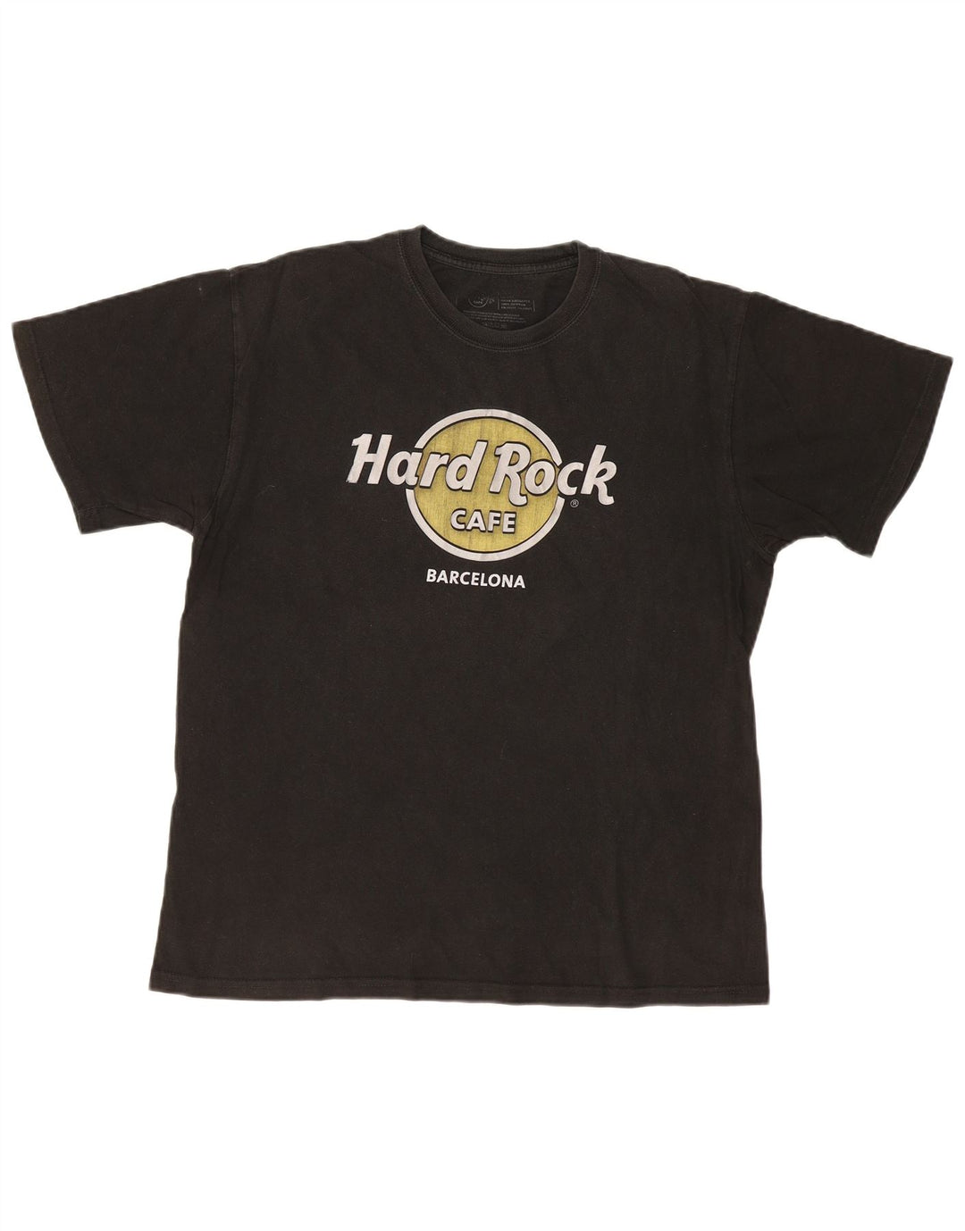 HARD ROCK CAFE Ανδρικό γραφικό μπλουζάκι Barcelona Top Μεσαίο μαύρο βαμβακερό