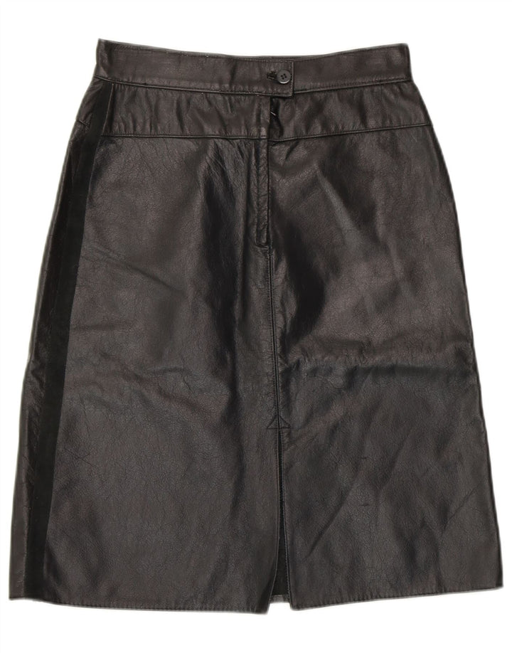 Γυναικεία Δερμάτινη Φούστα VNTAGE W26 Μικρή Μαύρη