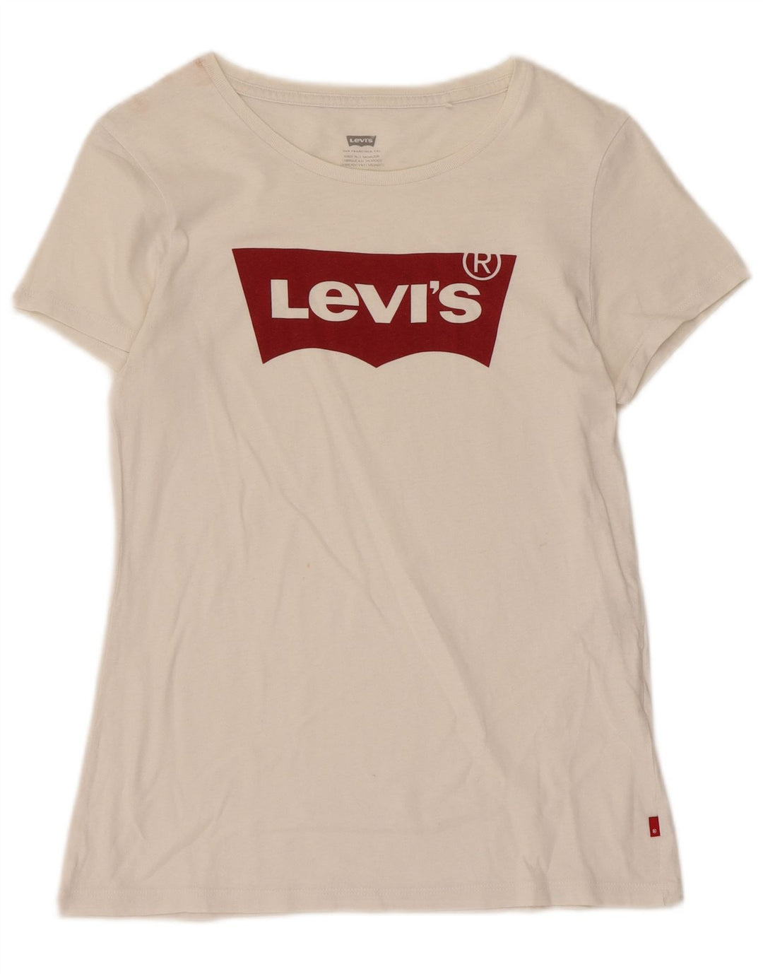 Γυναικείο γραφικό T-Shirt Levi's Top UK 10 Small White