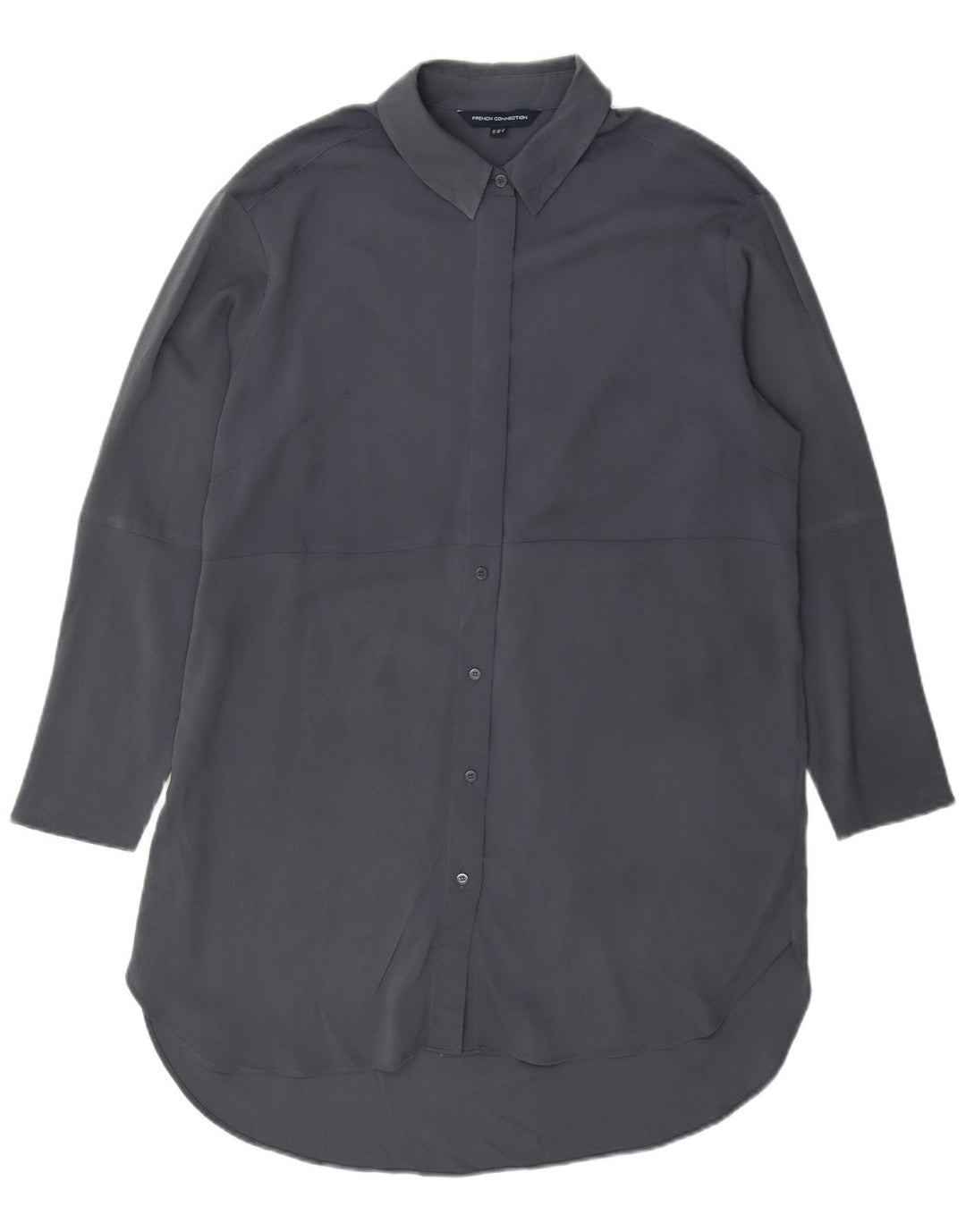 French Connection Γυναικείο πουκάμισο Oversized Φόρεμα UK 10 Small Grey Polyester
