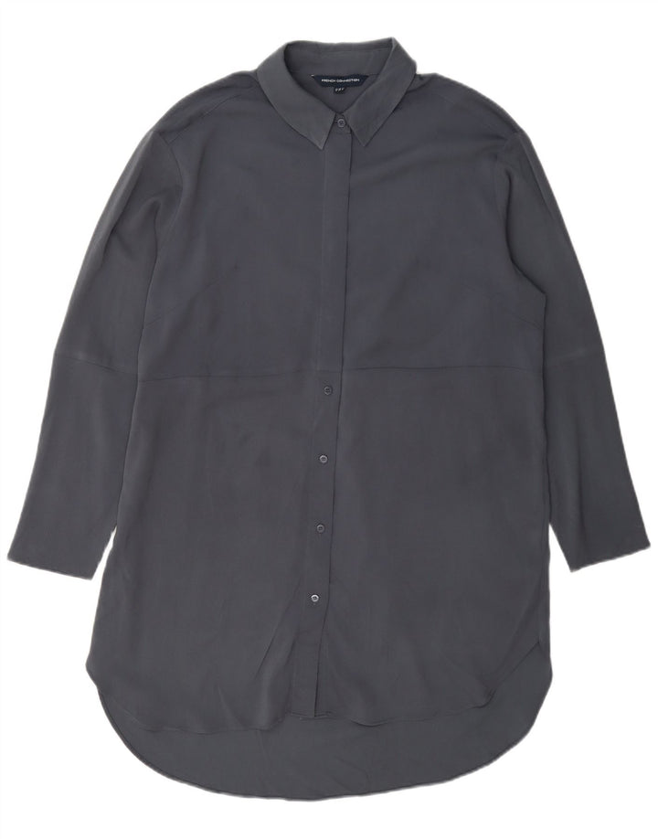 French Connection Γυναικείο πουκάμισο Oversized Φόρεμα UK 10 Small Grey Polyester