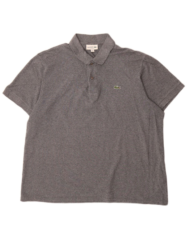Ανδρικό πουκάμισο Lacoste Classic Fit Polo Size 7 2XL Γκρι βαμβακερό