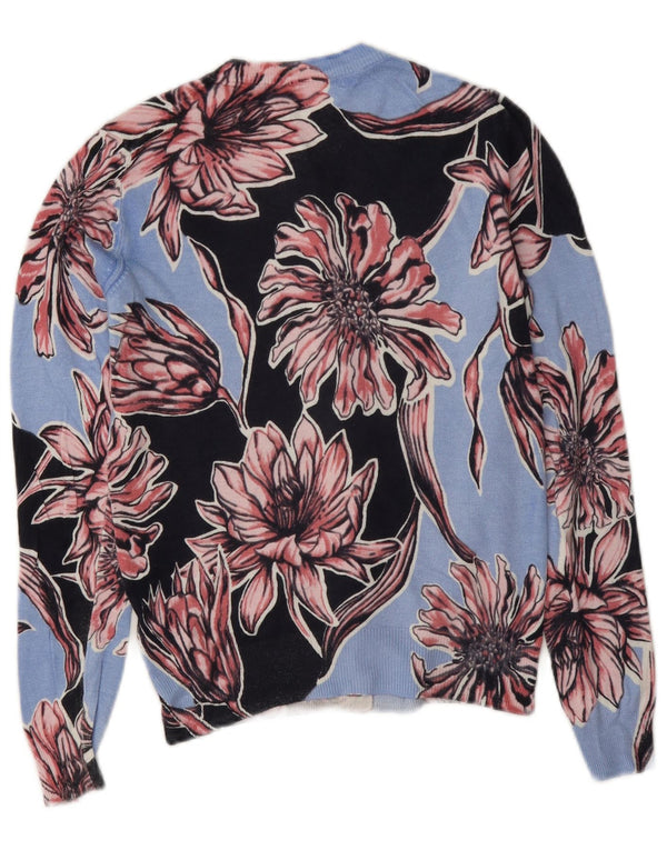 Marks & Spencer Γυναικεία ζακέτα UK 8 Small Blue Floral Viscose