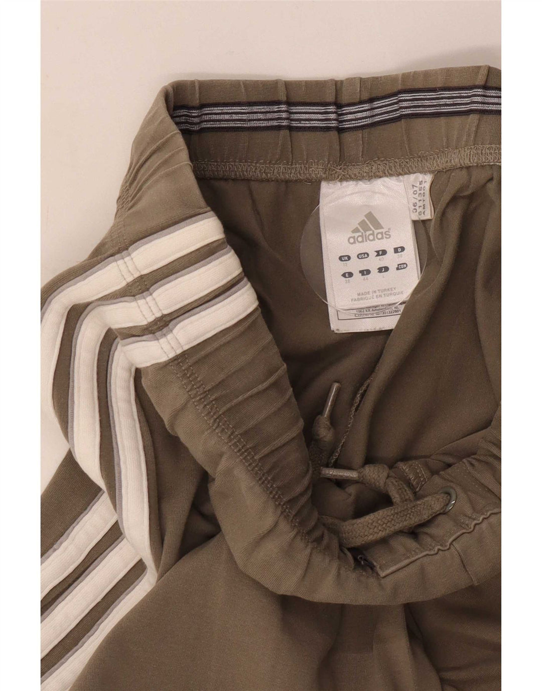 Γυναικεία αθλητική φόρμα Adidas Παντελόνι UK 12 μεσαίο χακί βαμβακερό
