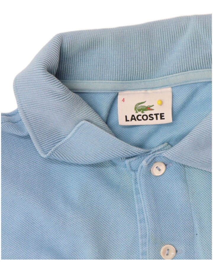 Ανδρικό πουκάμισο πόλο Lacoste, νούμερο 4, μεσαίο μπλε βαμβακερό