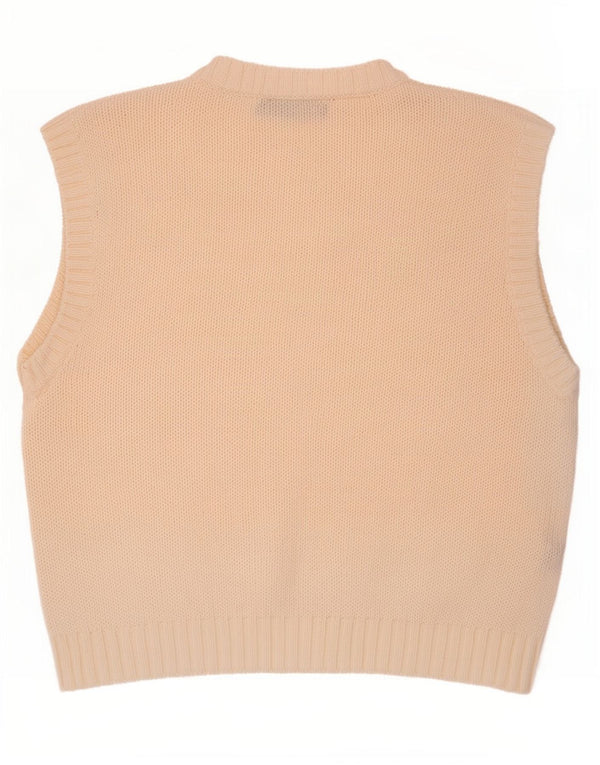Zara Γυναικείο γιλέκο Crop Tank Top UK 12 Medium Off White Βαμβακερό