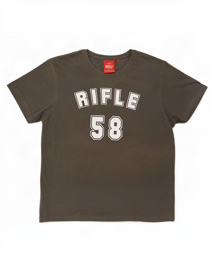 Ανδρικό T-Shirt Rifle Graphic Top Large Grey