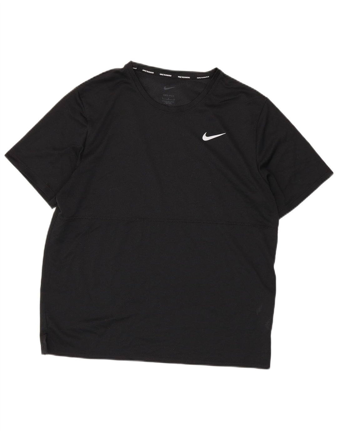 Ανδρικό T-Shirt για τρέξιμο Nike με μεγάλο μαύρο πολυεστέρα