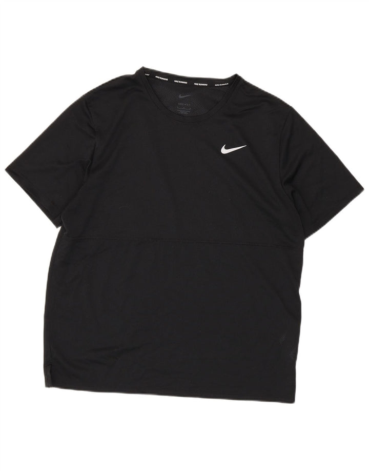 Ανδρικό T-Shirt για τρέξιμο Nike με μεγάλο μαύρο πολυεστέρα