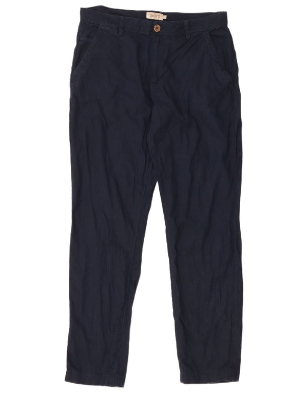 Ανδρικό Slim παντελόνι Chino DAKS Medium W32 L30 Navy Blue Λινό