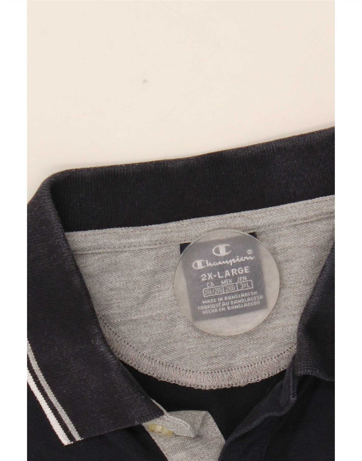 Ανδρικό μπλουζάκι πόλο Champion 2XL Navy Blue ριγέ