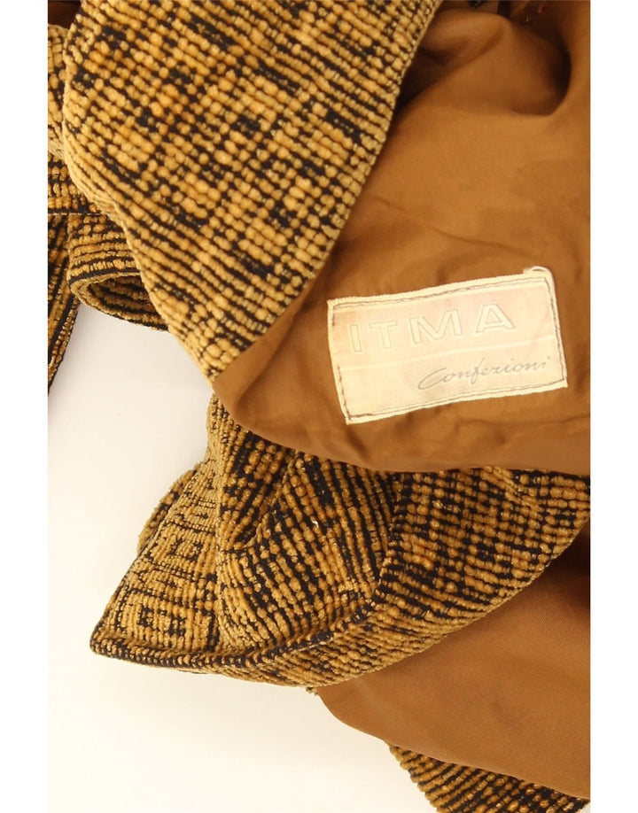 Vintage Ανδρικό Military Jacket UK 38 Medium Beige Geometric