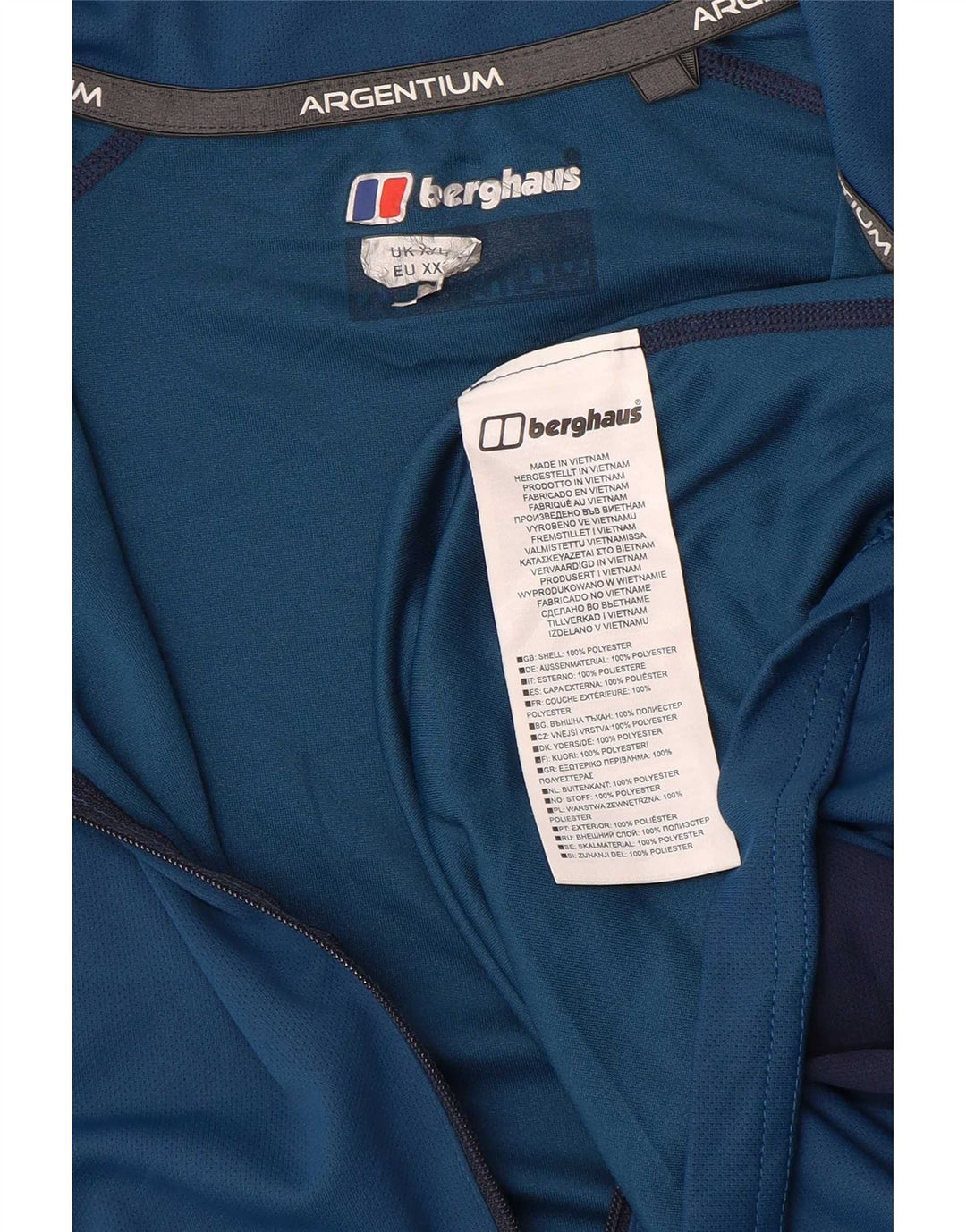 Ανδρική φόρμα πουλόβερ με φερμουάρ Berghaus Top 2XL Blue Colourblock