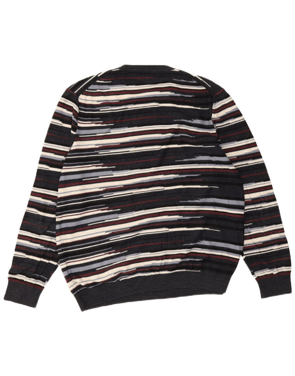 Ανδρικό πουλόβερ Hugo Boss Crew Neck Jumper 2XL Navy Blue ριγέ βαμβακερό