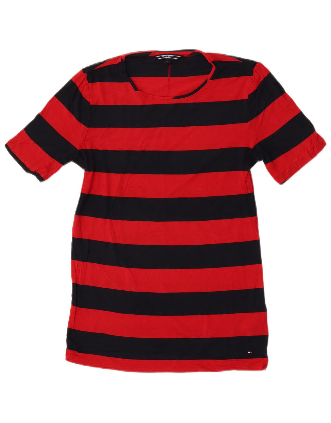 Tommy Hilfiger Γυναικείο T-Shirt Top UK 12 Μεσαίο κόκκινο ριγέ