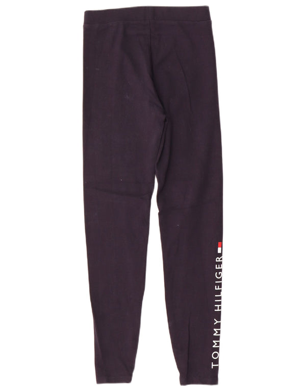 Tommy Hilfiger Γυναικεία γραφικά κολάν UK 10 Small Navy Blue από βαμβάκι