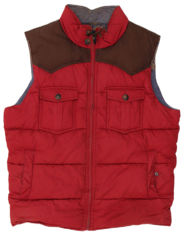 Ted Baker Ανδρικό Gilet με επένδυση μεγέθους 5 XL Κόκκινο, βαμβακερό