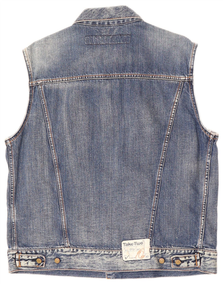 TAKE TWO Boys Denim Gilet 13-14 Years XL Blue Cotton