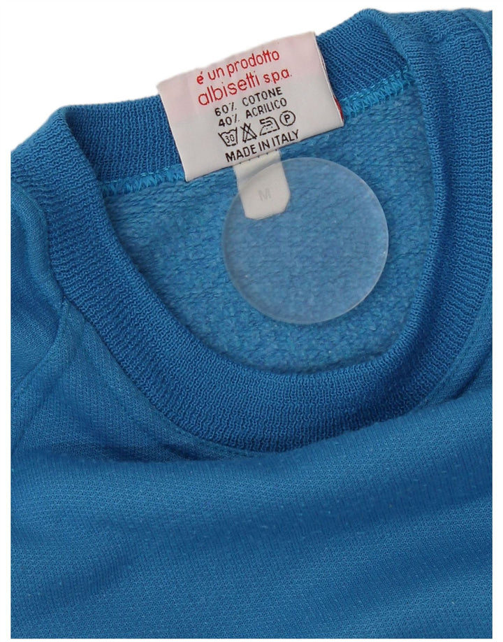 Vintage ανδρικό γραφικό φούτερ Jumper Μεσαίο μπλε βαμβακερό ρετρό