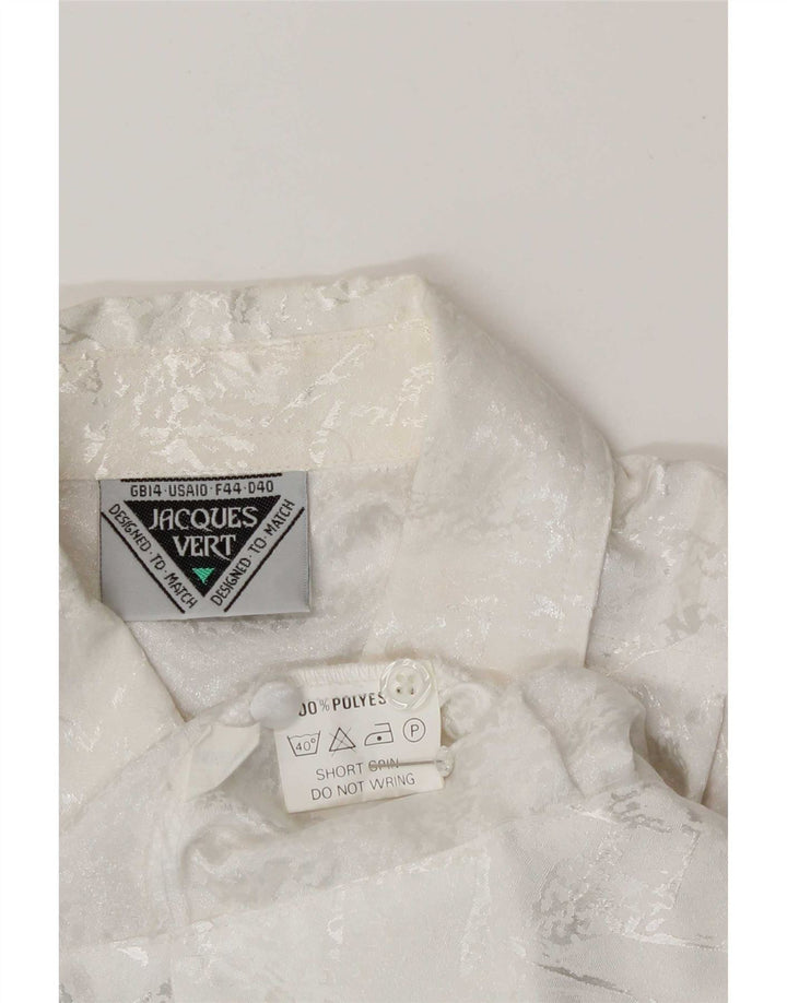 Jacques Vert Γυναικεία Abstract Pattern Μπλούζα UK 16 Large White