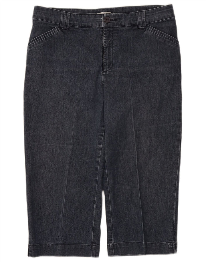 Lee Womens Capri Jeans US 12 Large W32 Navy Blue Cotton