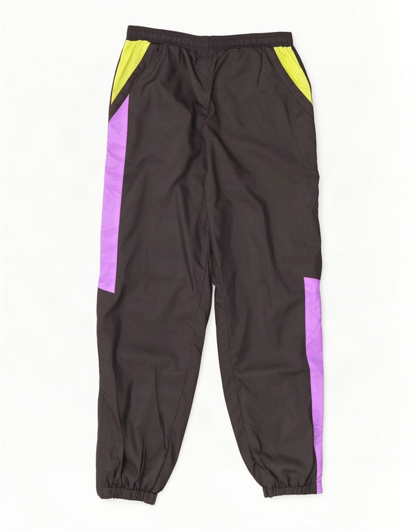 Vintage ανδρική αθλητική φόρμα Παντελόνι Joggers Medium Black Colorblock Nylon