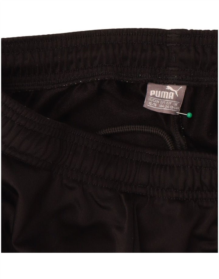 Puma Boys Tracksuit Trousers Joggers 13-14 Years Black Polyester