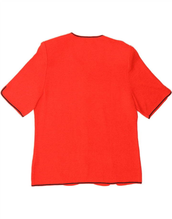 BELLINI Womens Short Sleeve Cardigan Sweater IT 46 Large Red Viscose Vintage Bellini and Second-Hand Bellini from Messina Hembry 