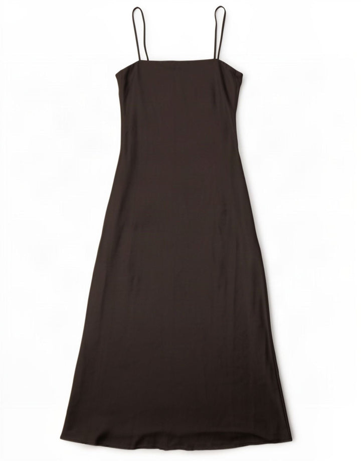 Zara Γυναικείο Maxi Slip Dress UK 10 Small Black Polyester